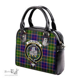 Scottish Dalrymple Tartan Shoulder Handbags with Family Crest Scottish Plaid Tartan Plaid - ScotsTee - scotstee.com