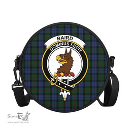 Scottish Baird Tartan Round Crossbody Bags - Round Purse with Family Crest Scottish Plaid Tartan Plaid - ScotsTee - scotstee.com