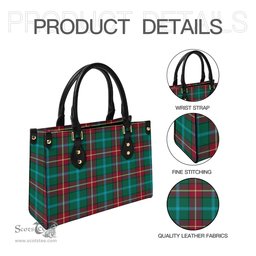 Scottish Manitoba Province Canada Tartan Leather Bag for Women Scottish Plaid Tartan Plaid - ScotsTee - scotstee.com