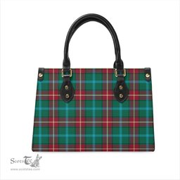Scottish Manitoba Province Canada Tartan Leather Bag for Women Scottish Plaid Tartan Plaid - ScotsTee - scotstee.com
