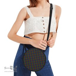 Scottish Mann Tartan Round Crossbody Bags - Round Purse Scottish Plaid Tartan Plaid - ScotsTee - scotstee.com