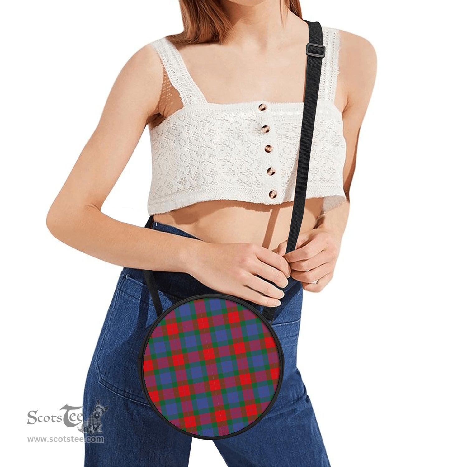 Scottish Mar Tartan Round Crossbody Bags - Round Purse Scottish Plaid Tartan Plaid - ScotsTee - scotstee.com