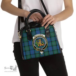 Scottish MacThomas Tartan Shoulder Handbags with Family Crest Scottish Plaid Tartan Plaid - ScotsTee - scotstee.com