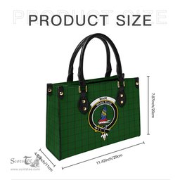Scottish Mar Tribe Tartan Leather Bag for Women with Family Crest Scottish Plaid Tartan Plaid - ScotsTee - scotstee.com