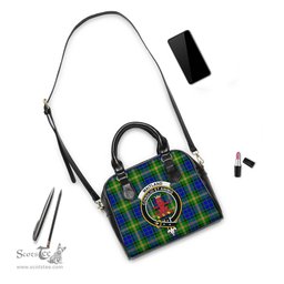 Scottish Maitland Tartan Shoulder Handbags with Family Crest Scottish Plaid Tartan Plaid - ScotsTee - scotstee.com