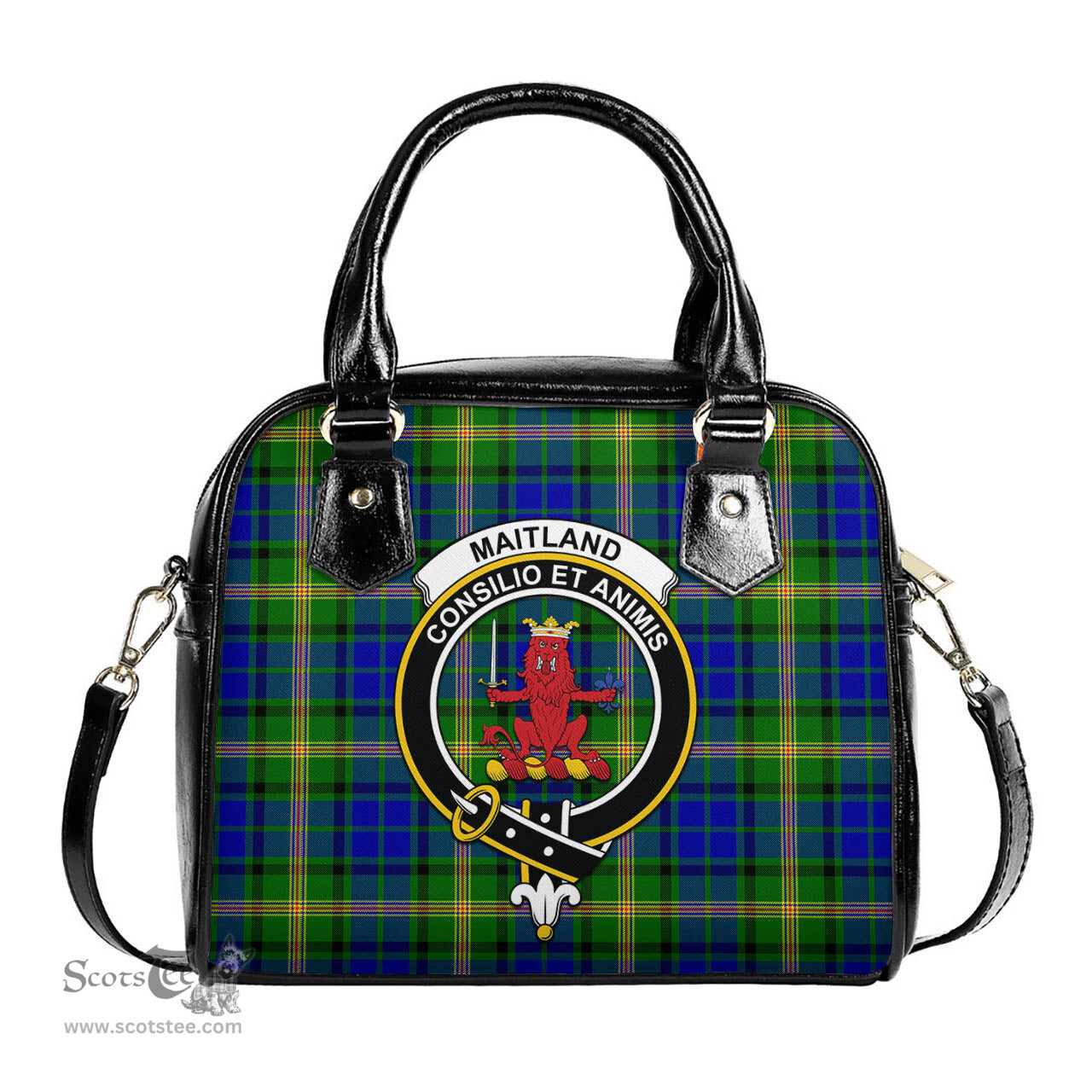 Scottish Maitland Tartan Shoulder Handbags with Family Crest Scottish Plaid Tartan Plaid - ScotsTee - scotstee.com