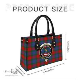 Scottish Mar Tartan Leather Bag for Women with Family Crest Scottish Plaid Tartan Plaid - ScotsTee - scotstee.com
