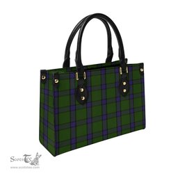 Scottish MacWilliam Hunting Tartan Leather Bag for Women Scottish Plaid Tartan Plaid - ScotsTee - scotstee.com