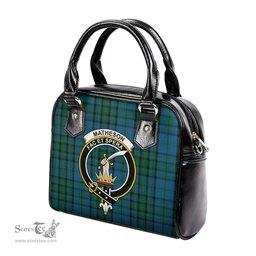 Scottish Matheson Hunting Tartan Shoulder Handbags with Family Crest Scottish Plaid Tartan Plaid - ScotsTee - scotstee.com