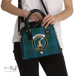 Scottish Matheson Hunting Tartan Shoulder Handbags with Family Crest Scottish Plaid Tartan Plaid - ScotsTee - scotstee.com
