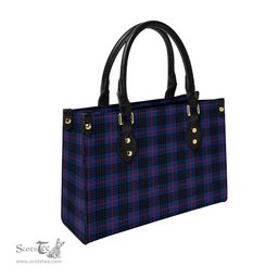 Scottish McCoy Blue Tartan Leather Bag for Women Scottish Plaid Tartan Plaid - ScotsTee - scotstee.com