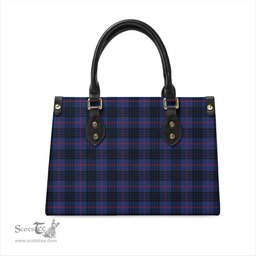 Scottish McCoy Blue Tartan Leather Bag for Women Scottish Plaid Tartan Plaid - ScotsTee - scotstee.com