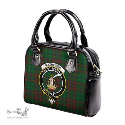 Scottish Matheson Hunting Highland Tartan Shoulder Handbags with Family Crest Scottish Plaid Tartan Plaid - ScotsTee - scotstee.com