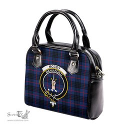 Scottish McCoy Blue Tartan Shoulder Handbags with Family Crest Scottish Plaid Tartan Plaid - ScotsTee - scotstee.com