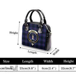 Scottish McCoy Blue Tartan Shoulder Handbags with Family Crest Scottish Plaid Tartan Plaid - ScotsTee - scotstee.com