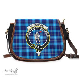 Scottish McKerrell Tartan Saddle Crossbody Bag with Family Crest Scottish Plaid Tartan Plaid - ScotsTee - scotstee.com
