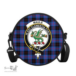 Scottish Maule Tartan Round Crossbody Bags - Round Purse with Family Crest Scottish Plaid Tartan Plaid - ScotsTee - scotstee.com