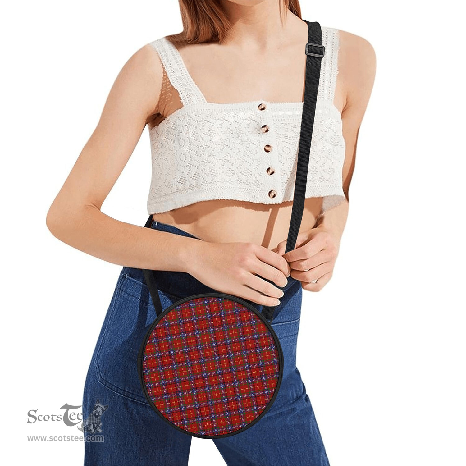 Scottish Maynard Tartan Round Crossbody Bags - Round Purse Scottish Plaid Tartan Plaid - ScotsTee - scotstee.com