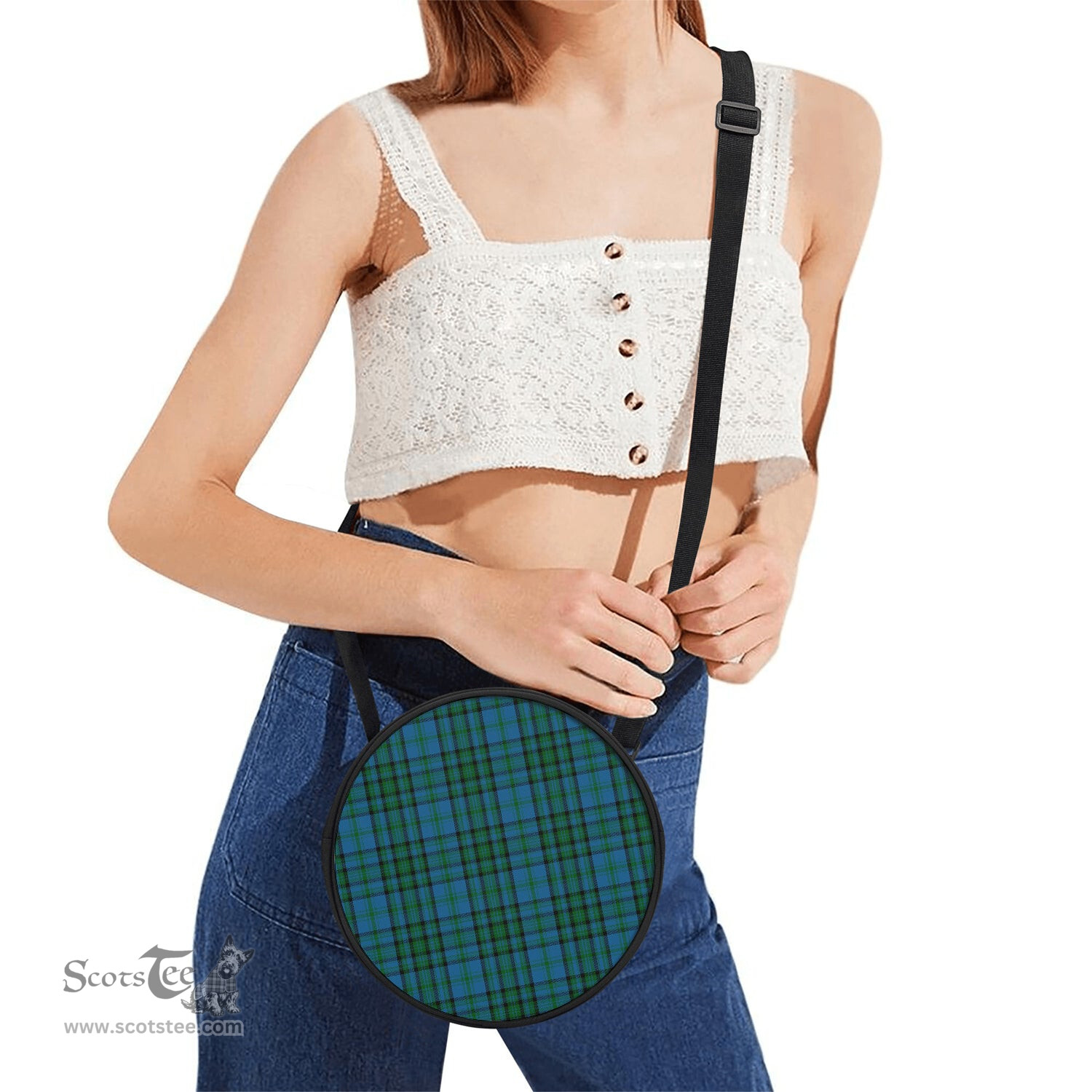 Scottish Matheson Hunting Tartan Round Crossbody Bags - Round Purse Scottish Plaid Tartan Plaid - ScotsTee - scotstee.com