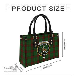 Scottish Maxwell Hunting Tartan Leather Bag for Women with Family Crest Scottish Plaid Tartan Plaid - ScotsTee - scotstee.com