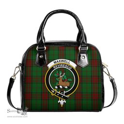 Scottish Maxwell Hunting Tartan Shoulder Handbags with Family Crest Scottish Plaid Tartan Plaid - ScotsTee - scotstee.com