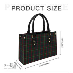 Scottish Mayo County Ireland Tartan Leather Bag for Women Scottish Plaid Tartan Plaid - ScotsTee - scotstee.com