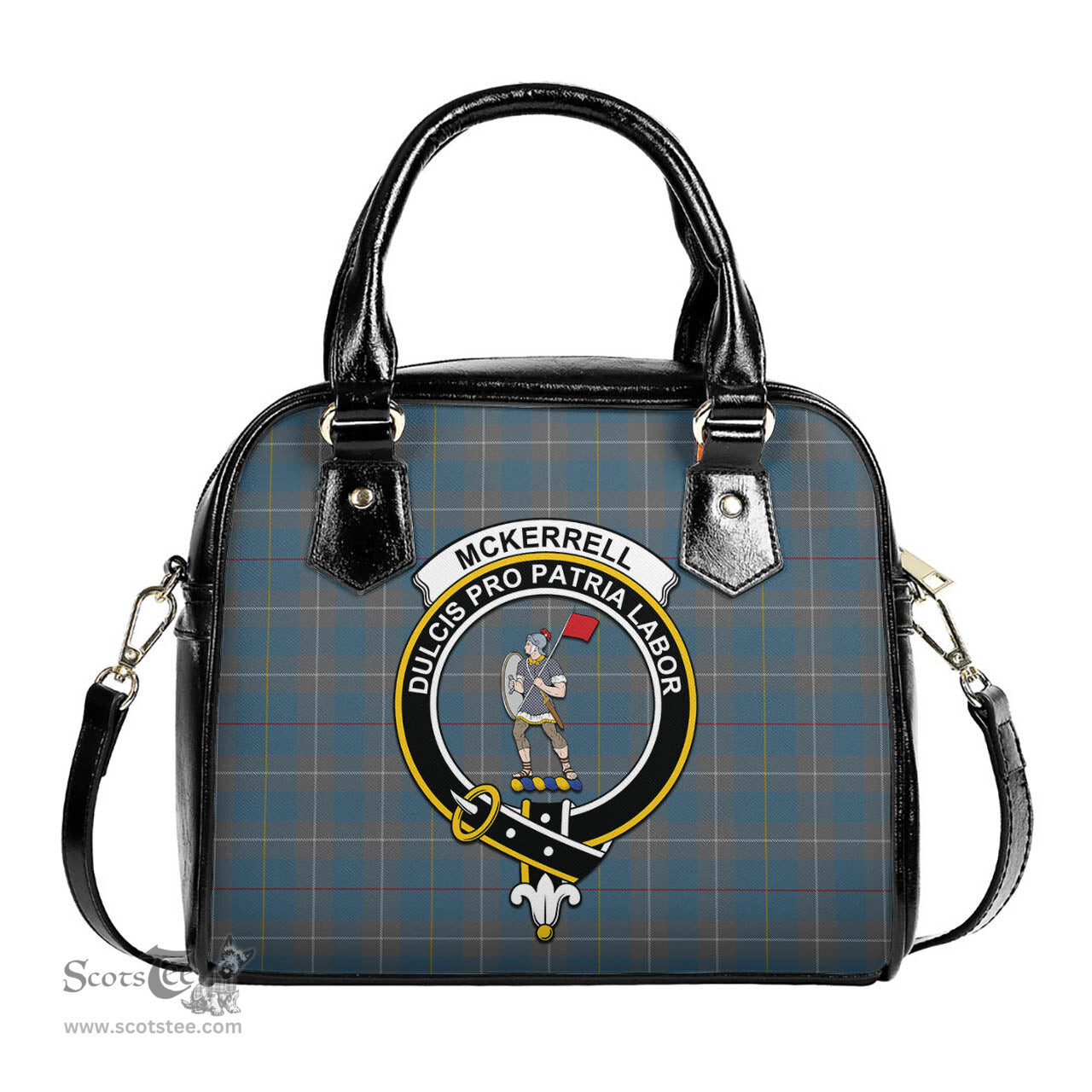 Scottish McKerrell of Hillhouse Dress Tartan Shoulder Handbags with Family Crest Scottish Plaid Tartan Plaid - ScotsTee - scotstee.com