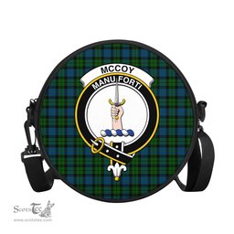 Scottish McCoy Tartan Round Crossbody Bags - Round Purse with Family Crest Scottish Plaid Tartan Plaid - ScotsTee - scotstee.com