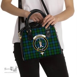 Scottish McCoy Tartan Shoulder Handbags with Family Crest Scottish Plaid Tartan Plaid - ScotsTee - scotstee.com