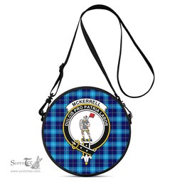 Scottish McKerrell Tartan Round Crossbody Bags - Round Purse with Family Crest Scottish Plaid Tartan Plaid - ScotsTee - scotstee.com
