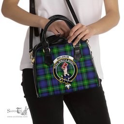 Scottish Meldrum Tartan Shoulder Handbags with Family Crest Scottish Plaid Tartan Plaid - ScotsTee - scotstee.com