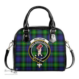 Scottish Meldrum Tartan Shoulder Handbags with Family Crest Scottish Plaid Tartan Plaid - ScotsTee - scotstee.com