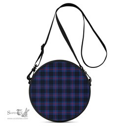 Scottish McCoy Blue Tartan Round Crossbody Bags - Round Purse Scottish Plaid Tartan Plaid - ScotsTee - scotstee.com