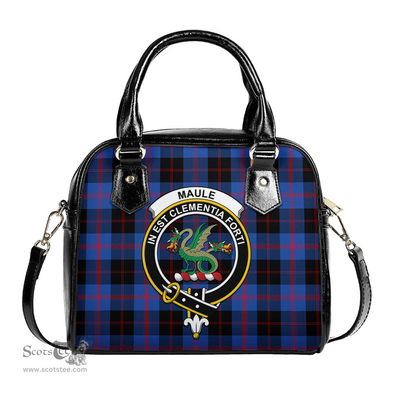 Scottish Maule Tartan Shoulder Handbags with Family Crest Scottish Plaid Tartan Plaid - ScotsTee - scotstee.com