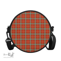Scottish Morrison Red Ancient Tartan Round Crossbody Bags - Round Purse Scottish Plaid Tartan Plaid - ScotsTee - scotstee.com
