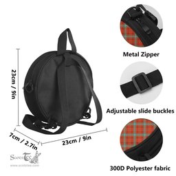 Scottish Morrison Red Ancient Tartan Round Crossbody Bags - Round Purse Scottish Plaid Tartan Plaid - ScotsTee - scotstee.com