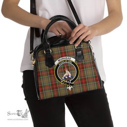 Scottish Muirhead Old Tartan Shoulder Handbags with Family Crest Scottish Plaid Tartan Plaid - ScotsTee - scotstee.com