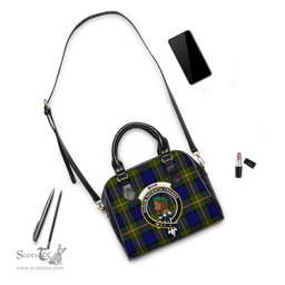Scottish Muir Tartan Shoulder Handbags with Family Crest Scottish Plaid Tartan Plaid - ScotsTee - scotstee.com