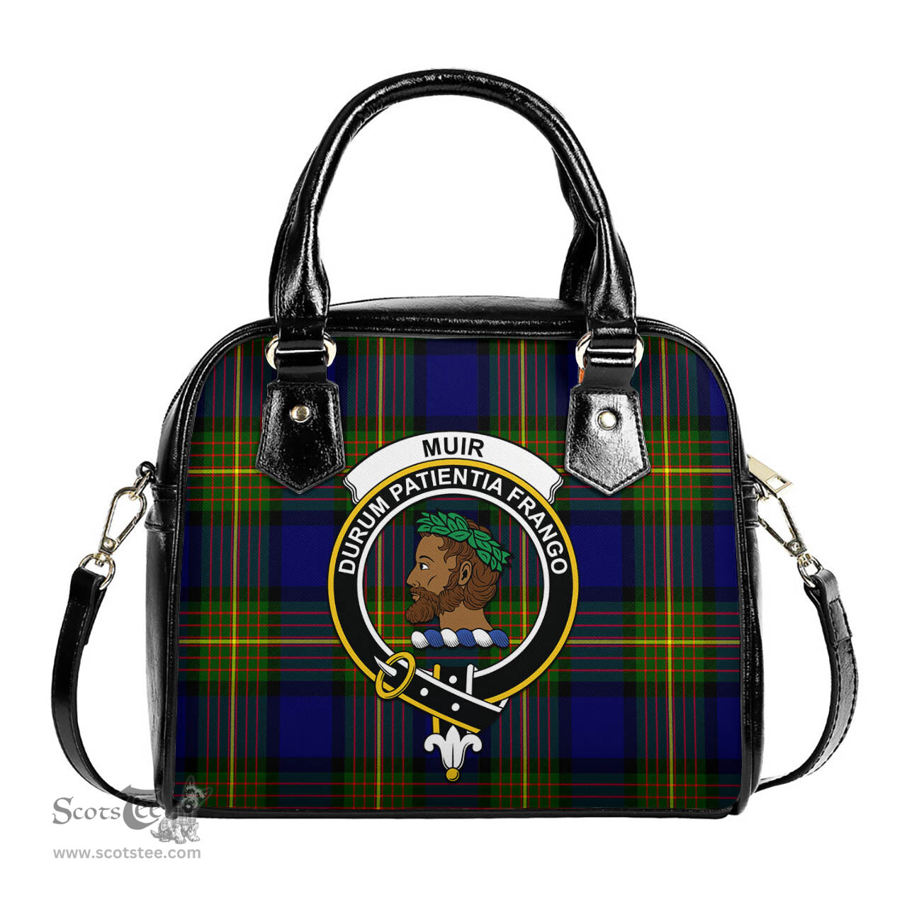 Scottish Muir Tartan Shoulder Handbags with Family Crest Scottish Plaid Tartan Plaid - ScotsTee - scotstee.com