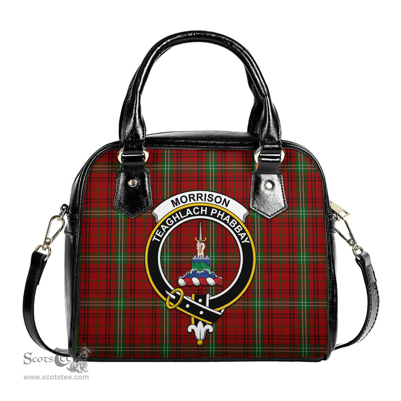 Scottish Morrison Tartan Shoulder Handbags with Family Crest Scottish Plaid Tartan Plaid - ScotsTee - scotstee.com
