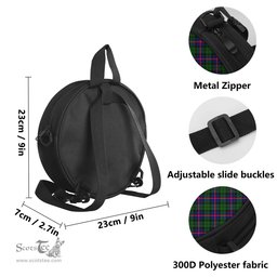 Scottish Morrison Modern Tartan Round Crossbody Bags - Round Purse with Family Crest Scottish Plaid Tartan Plaid - ScotsTee - scotstee.com
