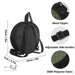 Scottish Menzies Green Ancient Tartan Round Crossbody Bags - Round Purse Scottish Plaid Tartan Plaid - ScotsTee - scotstee.com