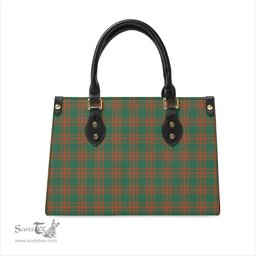Scottish Menzies Green Ancient Tartan Leather Bag for Women Scottish Plaid Tartan Plaid - ScotsTee - scotstee.com