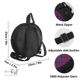 Scottish Montgomery Modern Tartan Round Crossbody Bags - Round Purse with Family Crest Scottish Plaid Tartan Plaid - ScotsTee - scotstee.com
