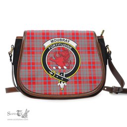 Scottish Moubray Tartan Saddle Crossbody Bag with Family Crest Scottish Plaid Tartan Plaid - ScotsTee - scotstee.com