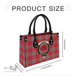 Scottish Moubray Tartan Leather Bag for Women with Family Crest Scottish Plaid Tartan Plaid - ScotsTee - scotstee.com