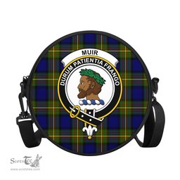 Scottish Muir Tartan Round Crossbody Bags - Round Purse with Family Crest Scottish Plaid Tartan Plaid - ScotsTee - scotstee.com