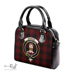 Scottish Menzies Hunting Tartan Shoulder Handbags with Family Crest Scottish Plaid Tartan Plaid - ScotsTee - scotstee.com