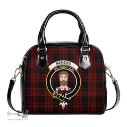 Scottish Menzies Hunting Tartan Shoulder Handbags with Family Crest Scottish Plaid Tartan Plaid - ScotsTee - scotstee.com