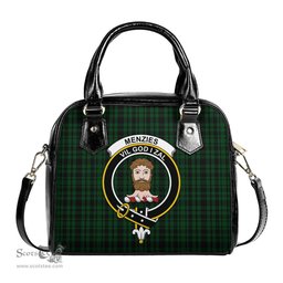 Scottish Menzies Green Tartan Shoulder Handbags with Family Crest Scottish Plaid Tartan Plaid - ScotsTee - scotstee.com